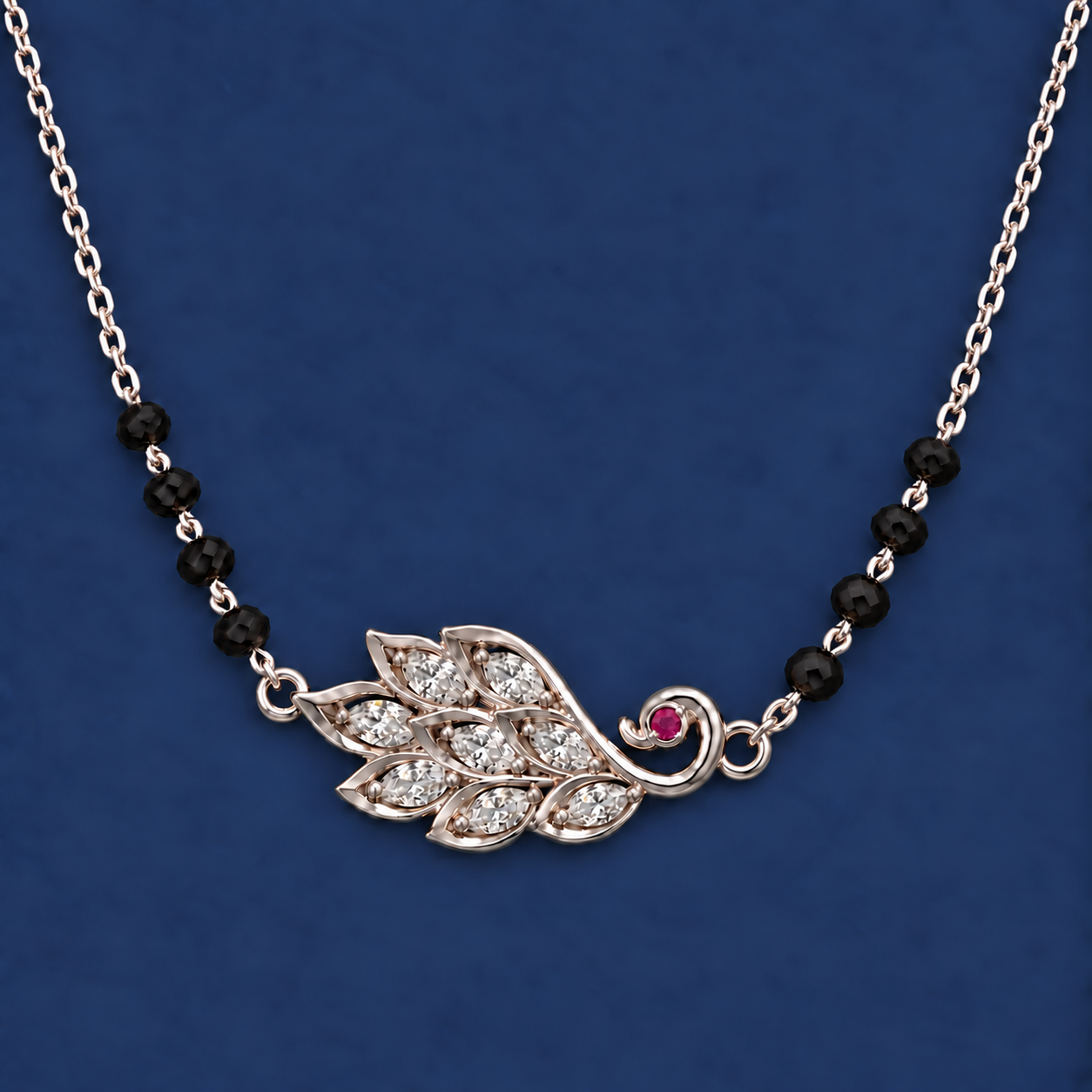 Peacock 925 Silver Mangalsutra