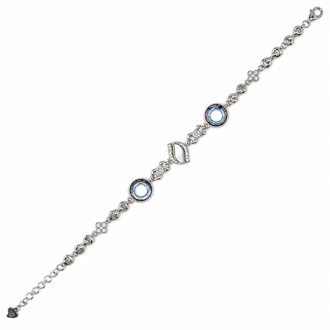 925 Silver Twin Butterfly Teardrop Necklace