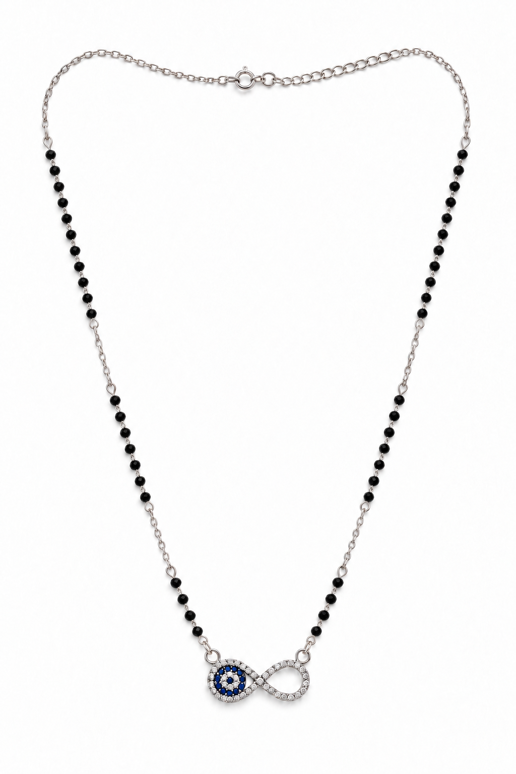 Blue Evil Eye Infinity 925 Silver Mangalsutra