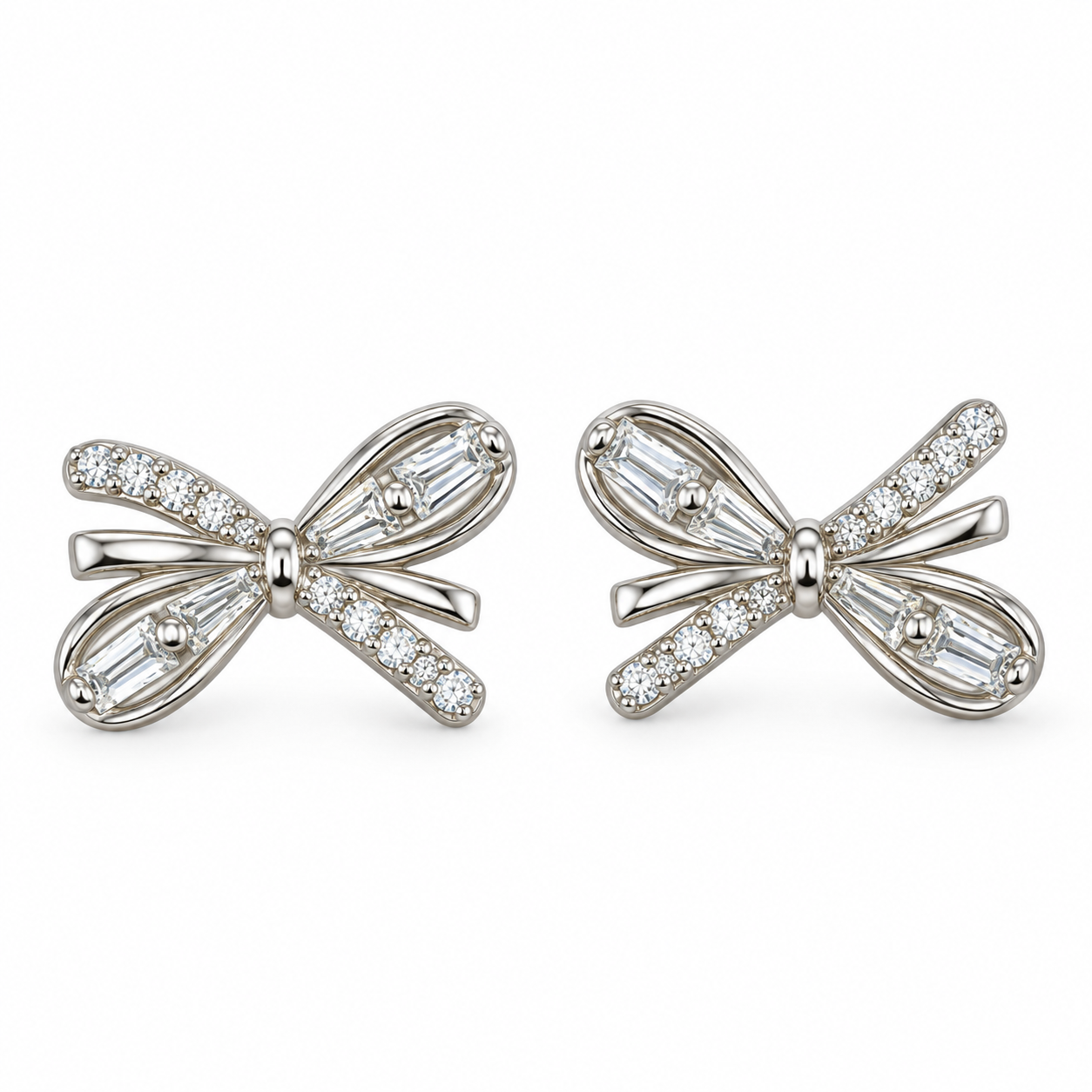 Elegant Dragonfly Design 925 Sterling Silver Stud Earrings