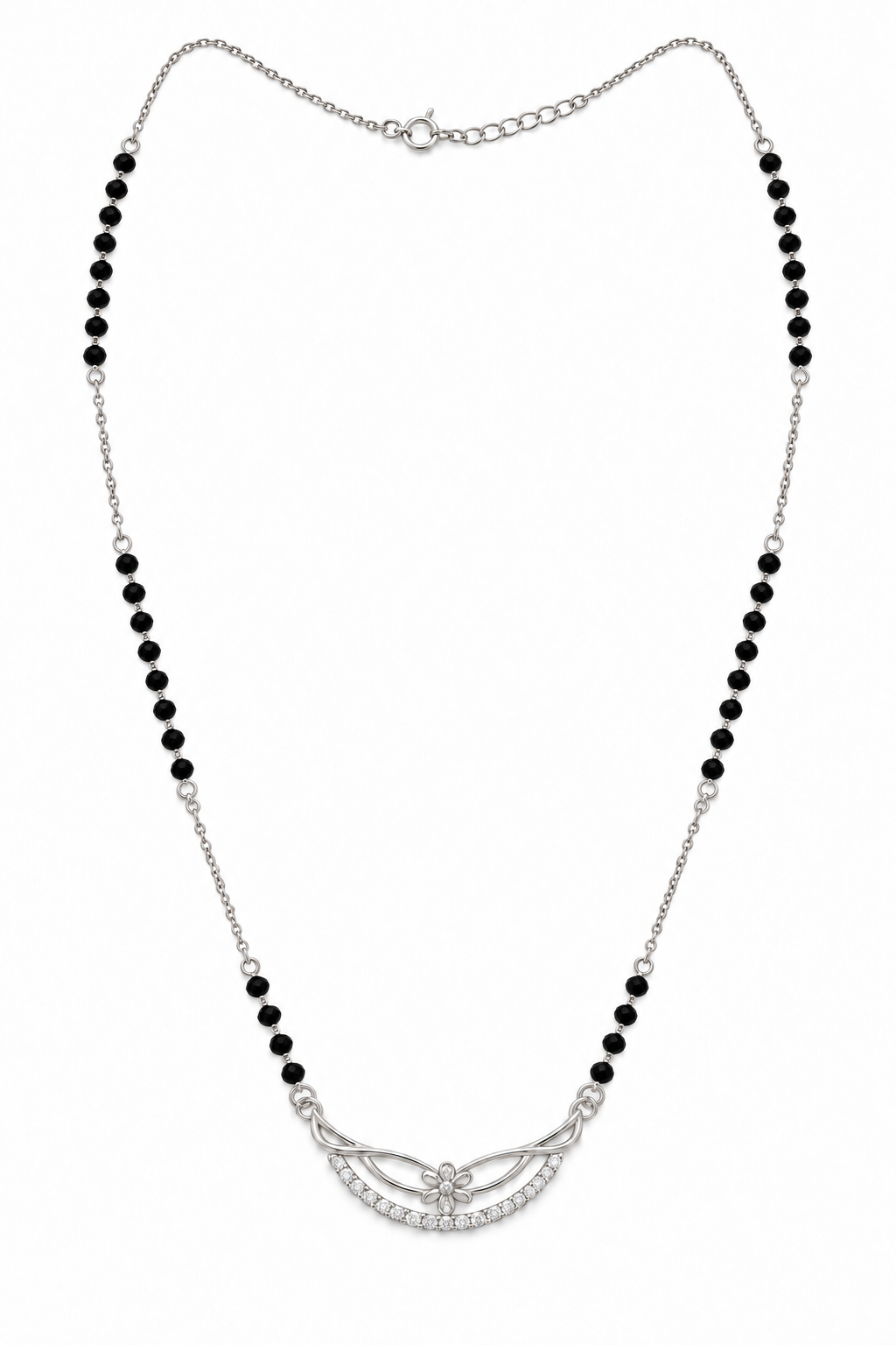 Floral Grace 925 Silver Mangalsutra