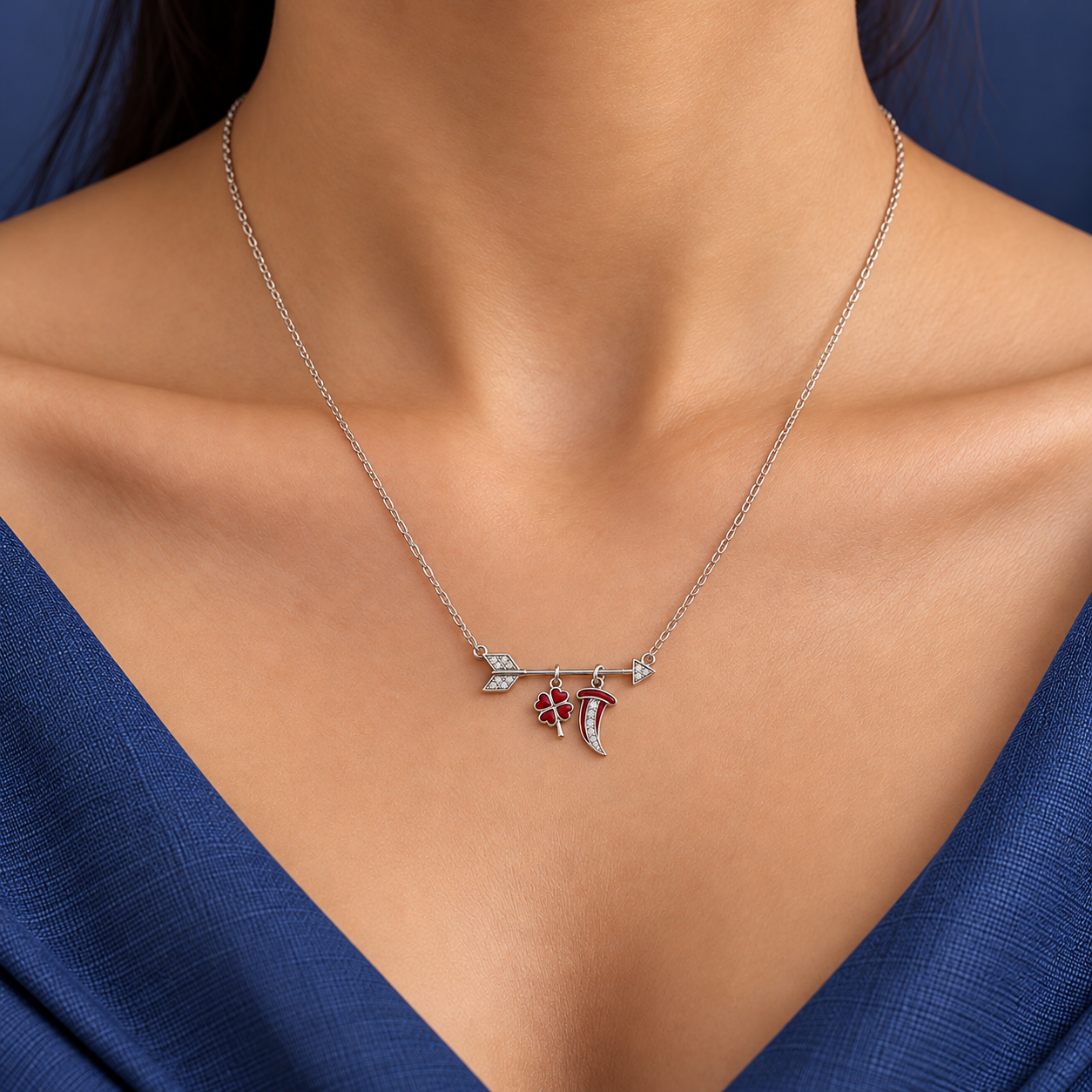 Triple Stone 925 Silver Mangalsutra