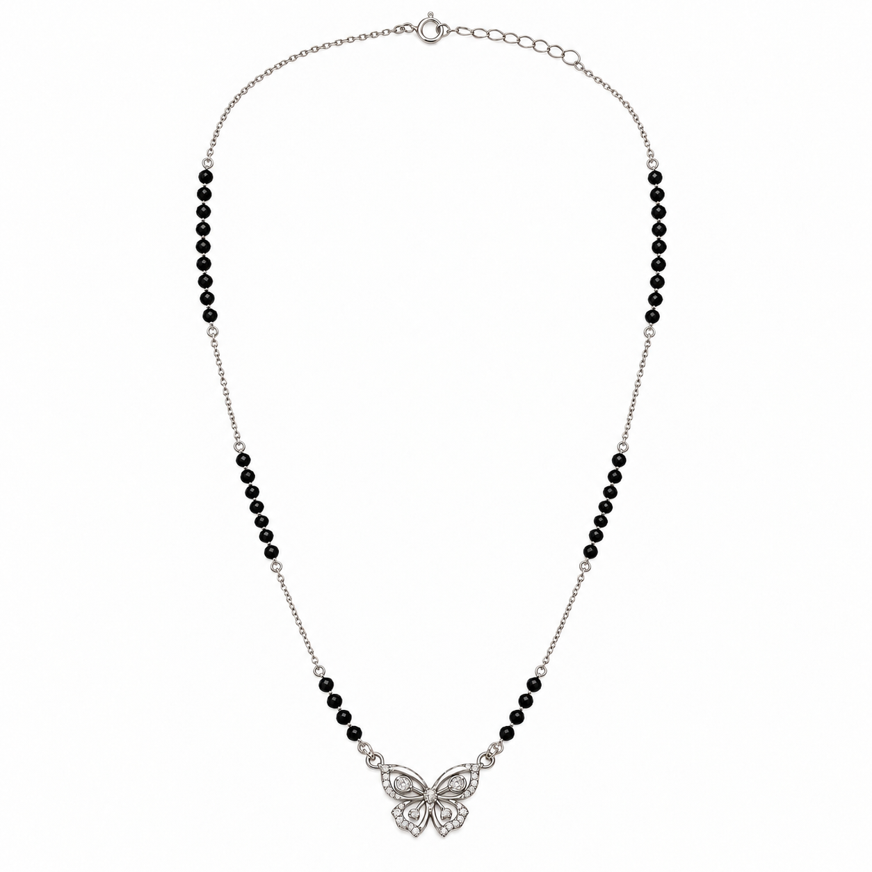 Butterfly Sparkle 925 Silver Mangalsutra