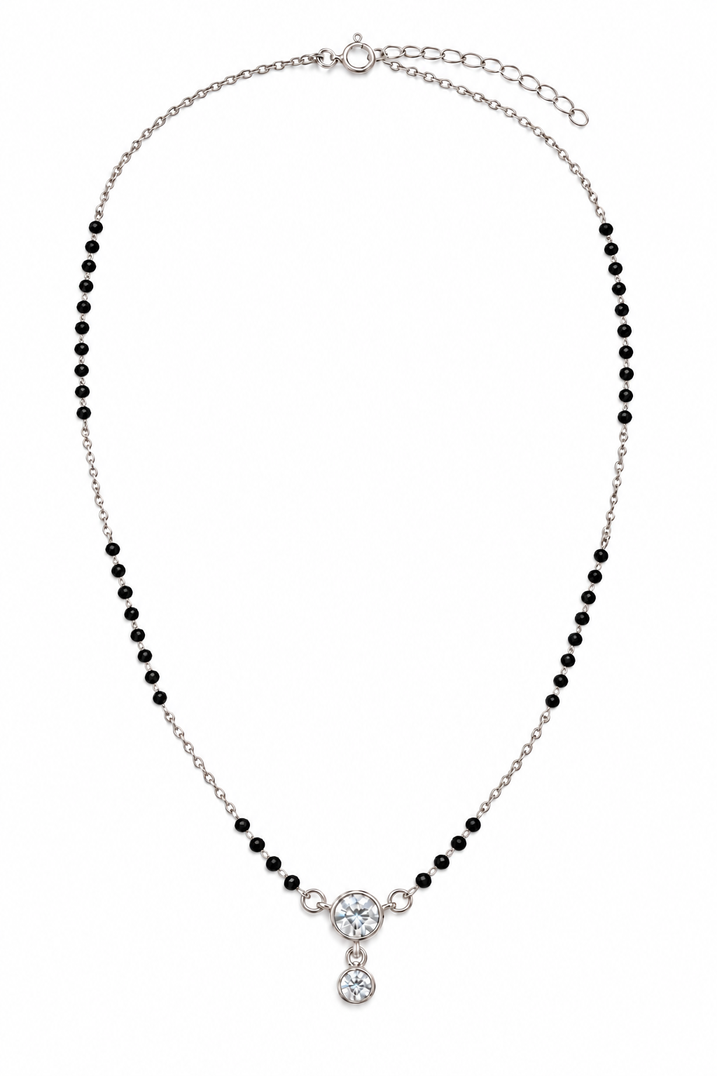 Triple Crystal 925 Silver Mangalsutra