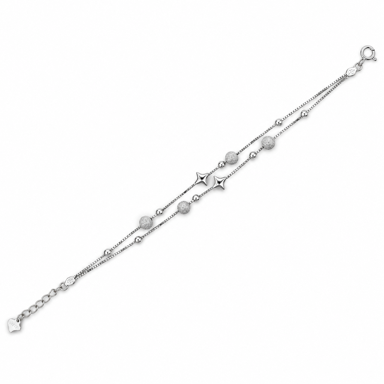 Silver Shell Charm Anklet