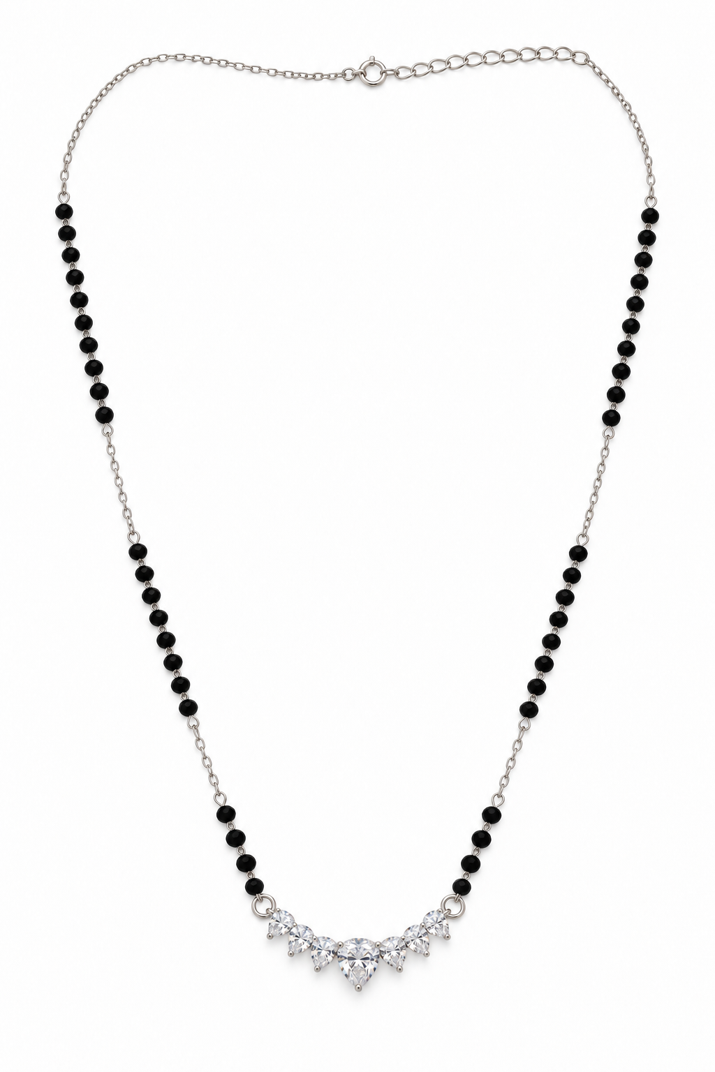 Pear Drop Sparkle 925 Silver Mangalsutra
