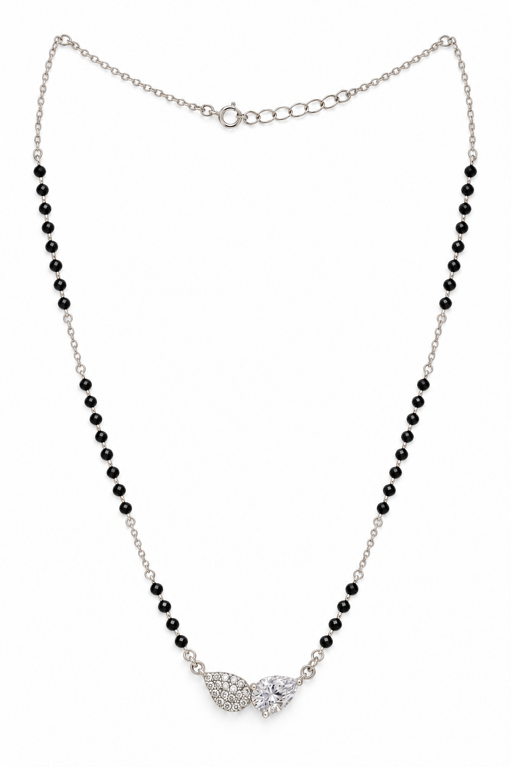 Twin Teardrop 925 Silver Mangalsutra