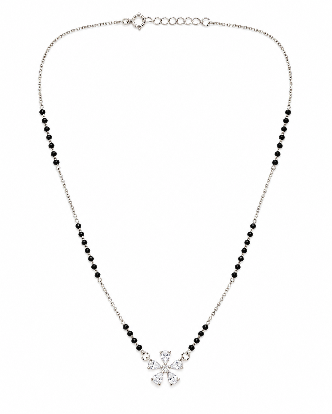 Crystal Bloom 925 Silver Mangalsutra